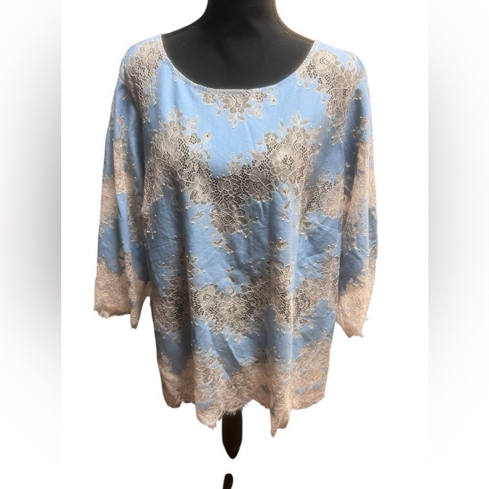 Vintage Plus Size Lace Blouse Size 20